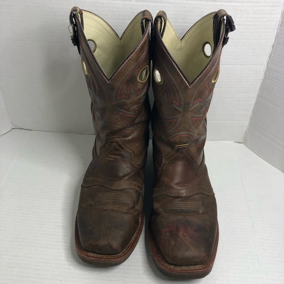 Double-H Boots Mens Size 12 Antonio Earthquake Rust Brown Leather EH Work - Picture 2 of 14